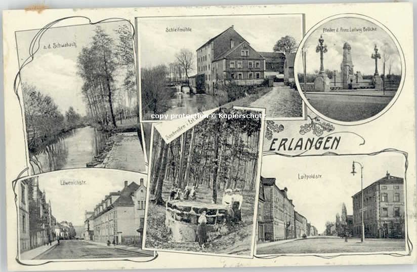 Erlangen Schleifmuehle Prinz Ludwig Bruecke Luit