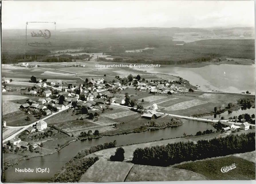 Neubaeu Fliegeraufnahme ungelaufen ca. 1965