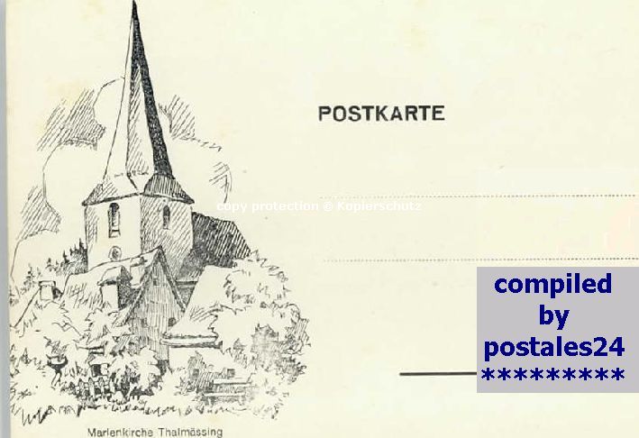 Thalmaessing Mittelfranken arien Kirche ungelaufen ca. 1920