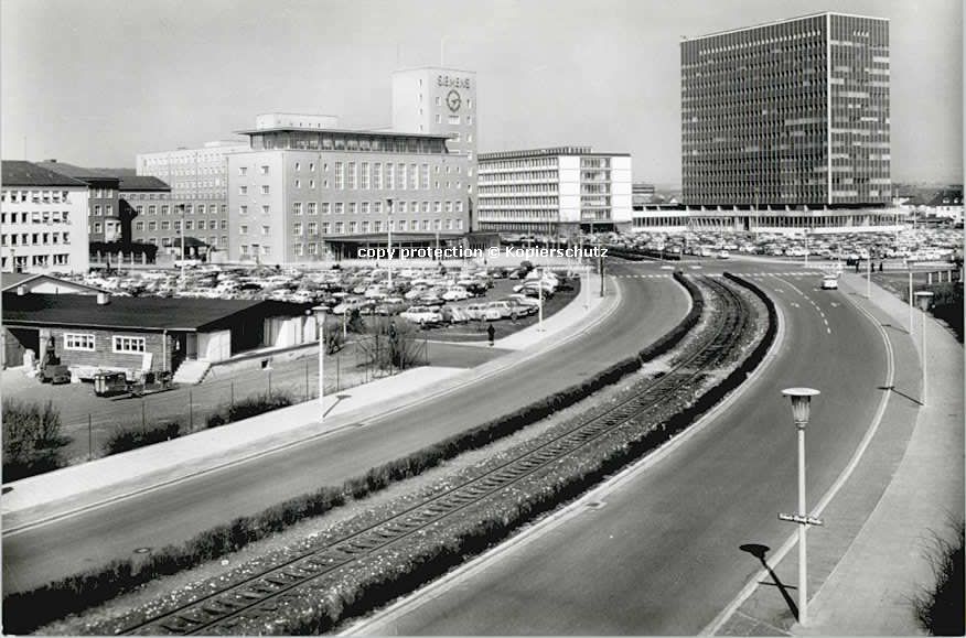 ERLANGEN Bayern Siemens Verwaltungsgebaeude ungelaufen ca. 1965