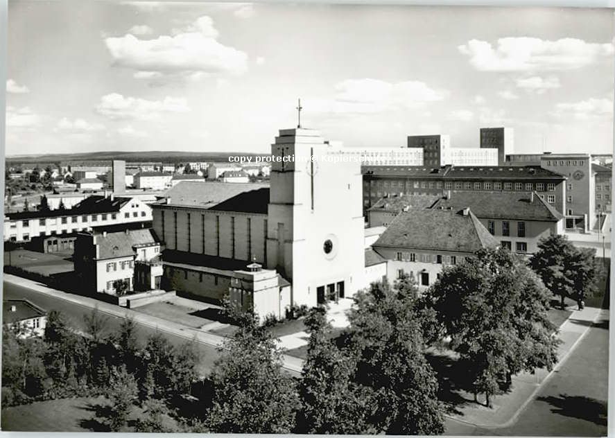 ERLANGEN Bayern St. Bonifatius Kirche  ungelaufen ca. 1965