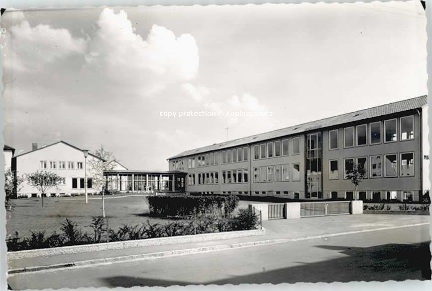 ERLANGEN Bayern Pestalozzi Schule  ungelaufen ca. 1955