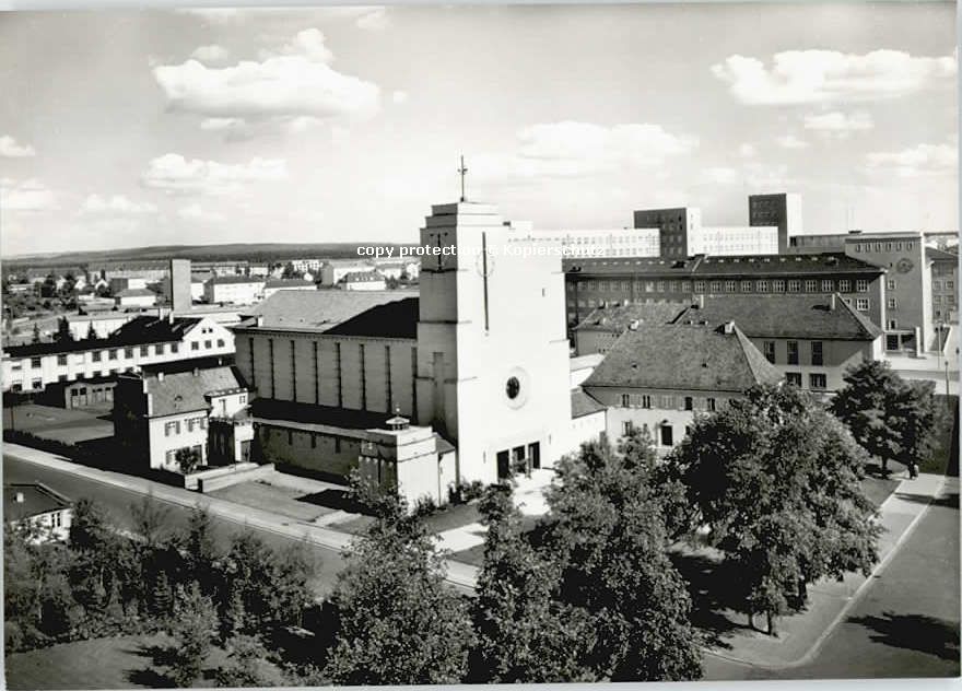 ERLANGEN Bayern St. Bonifatius Kirche  ungelaufen ca. 1965