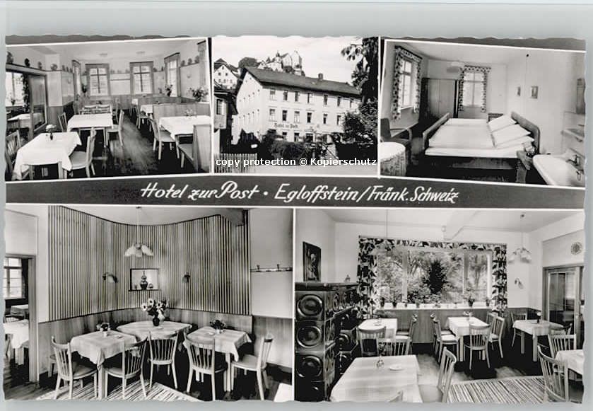 Egloffstein Hotel zur Post ungelaufen ca. 1955