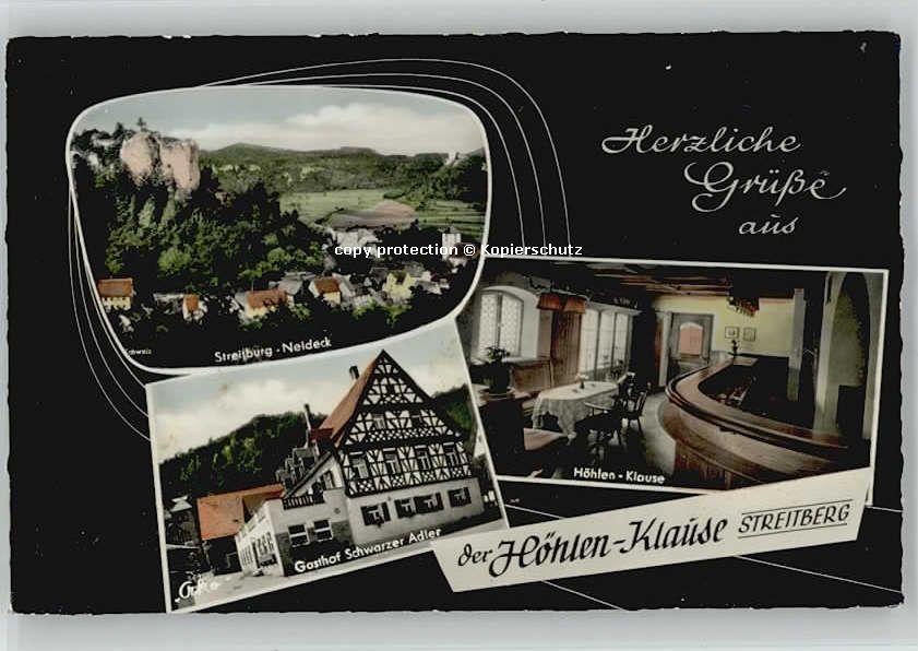 Streitberg Oberfranken Gasthof Schwarzer Adler Hoehlen-Klause