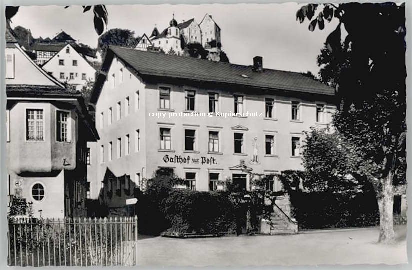 Egloffstein Gasthof zur Post ungelaufen ca. 1955
