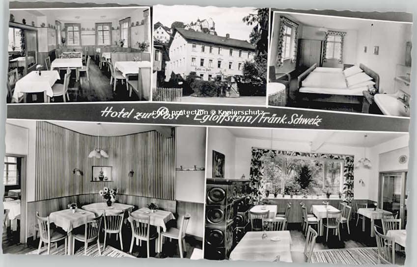 Egloffstein Hotel zur Post ungelaufen ca. 1955