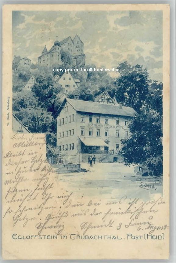 Egloffstein Gasthaus zur Post KünstlerE. Lorsch x 1