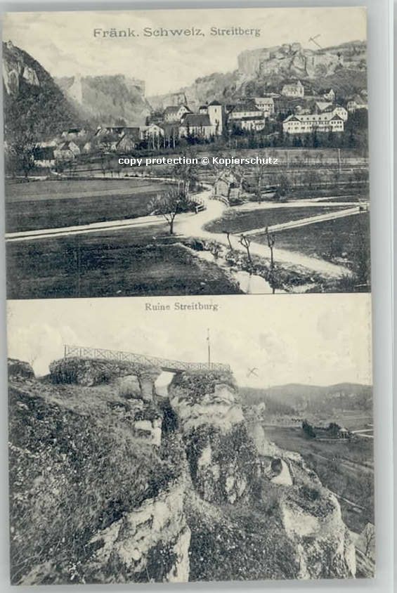 Streitberg Oberfranken Ruine Streitburg ungelaufen ca. 1910