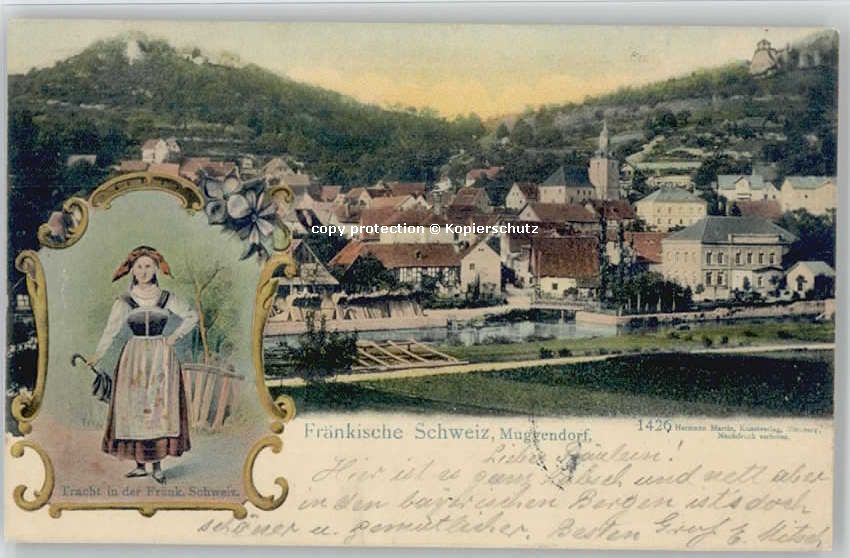 Muggendorf Fraenkische Schweiz Muggendorf Oberfranken Tracht x 1900