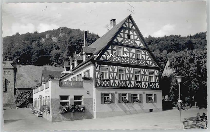 Streitberg Oberfranken Gasthaus Schütz o 1964