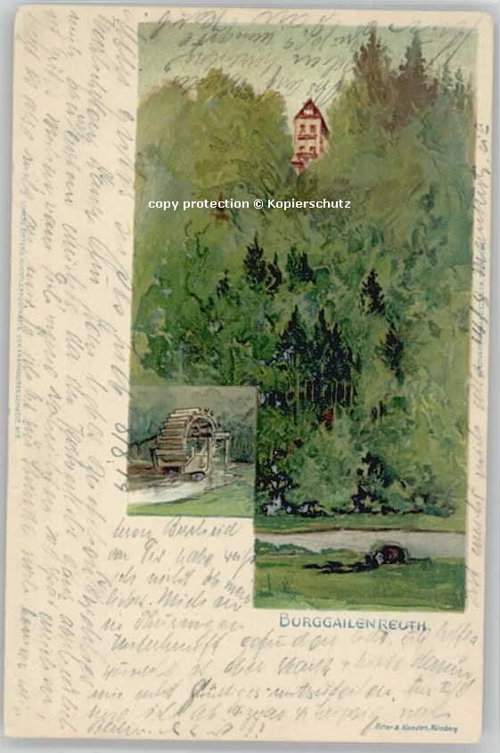 Burggaillenreuth Oberfranken Künstlerkarte x 1919
