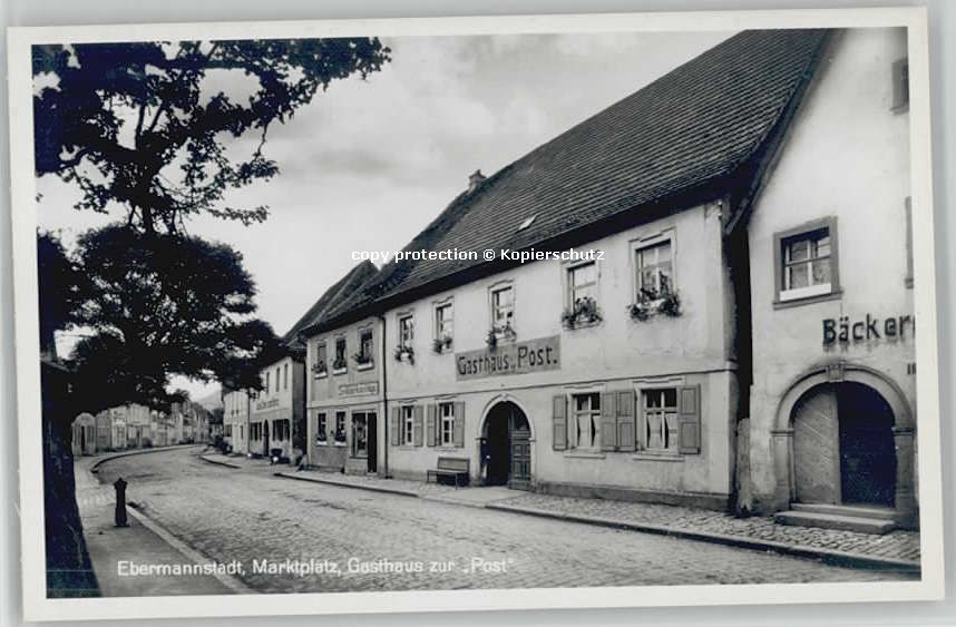 Ebermannstadt Marktplatz Gasthaus zur Post