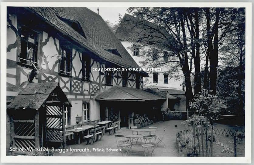 Burggaillenreuth Oberfranken Schloss-Wirtschaft  ungelaufen ca. 1955