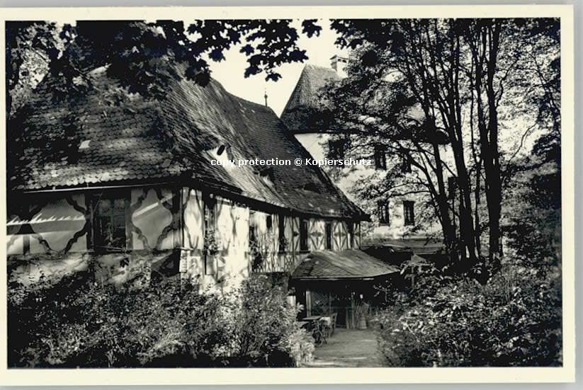 Burggaillenreuth Oberfranken Schlosswirtschaft ungelaufen ca. 1955