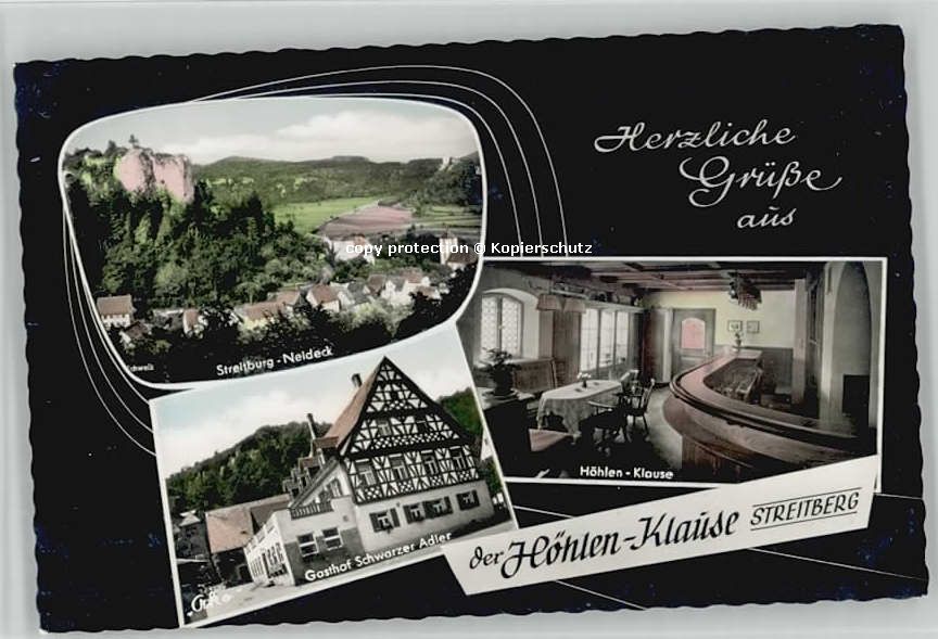 Streitberg Oberfranken Gasthof Schwarzer Adler Hoehlen-Klause