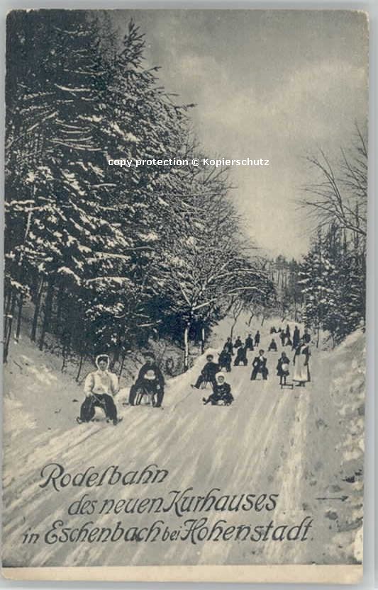 Eschenbach Mittelfranken Rodelbahn ungelaufen ca. 1910