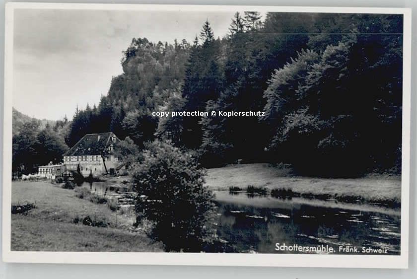 Wiesenttal Schottersmühle ungelaufen ca. 1955