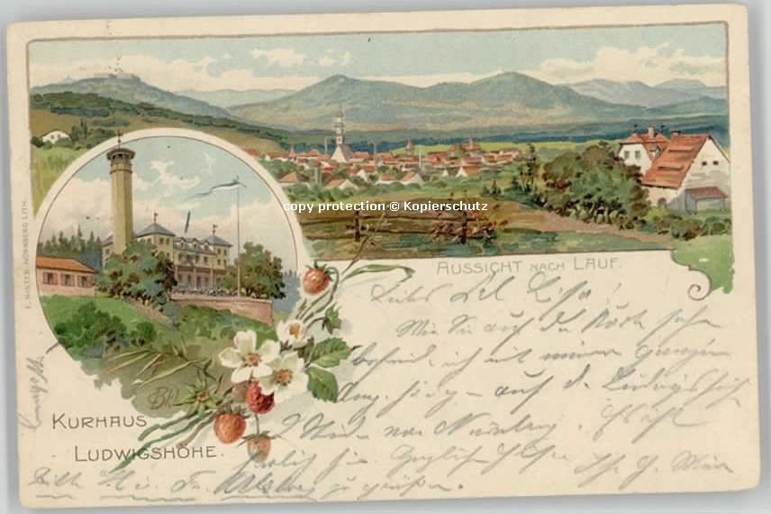 Lauf Pegnitz Lauf Kurhaus Ludwigshoehe Kuenstlerkart