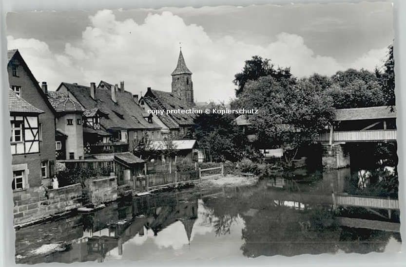 Lauf Pegnitz Pegnitz ungelaufen ca. 1955