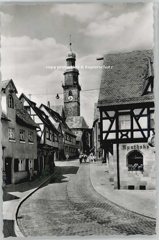 Lauf Pegnitz Johannisstrasse ungelaufen ca. 1955