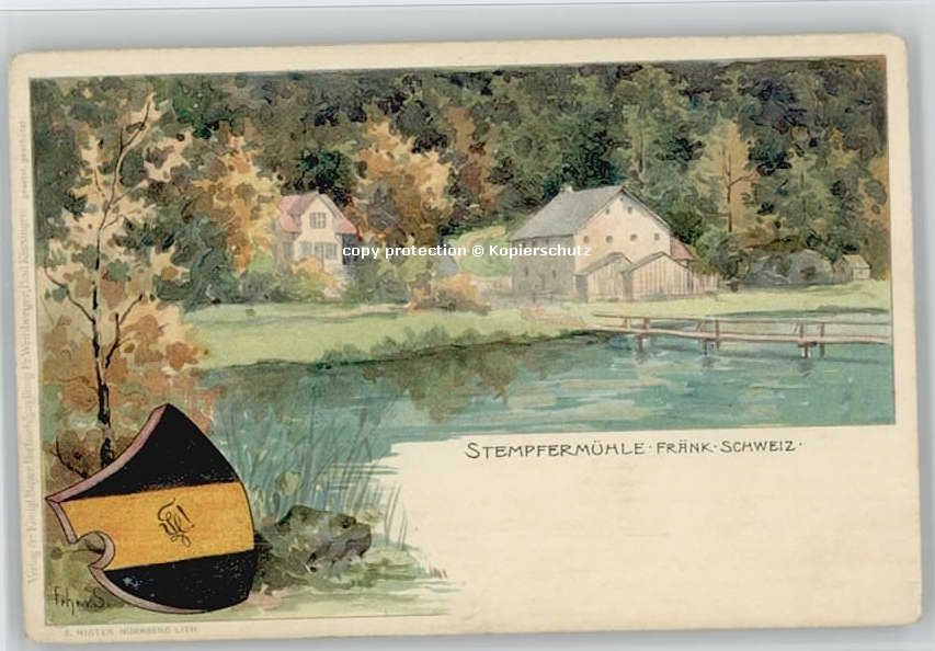 Goessweinstein appen Stempfermuehle Kuenstlerkarte ung