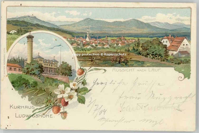 Lauf Pegnitz Lauf Kurhaus Ludwigshoehe Kuenstlerkart