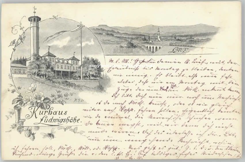 Lauf Pegnitz Kurhaus Ludwigshoehe x 1901