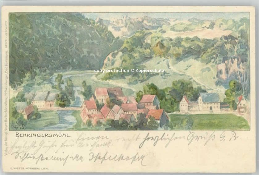 Behringersmuehle ünstlerkarte x 1902
