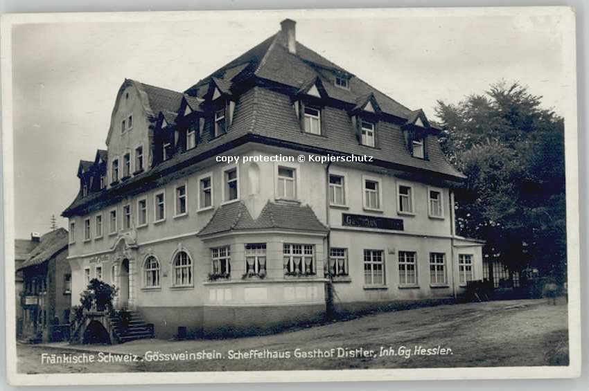Goessweinstein cheffelhaus Gasthof Distler * 1940