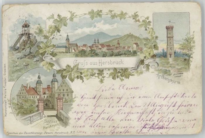 Hersbruck Arzbergturm  x 1898