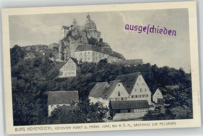 Hohenstein Kirchensittenbach Burg Hohenstein * 1920