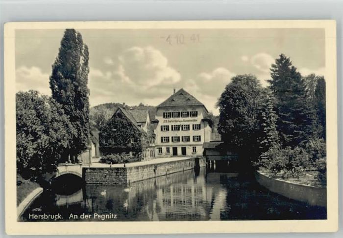 Hersbruck Bayern Kunstmuehle Pegnitz x 1941