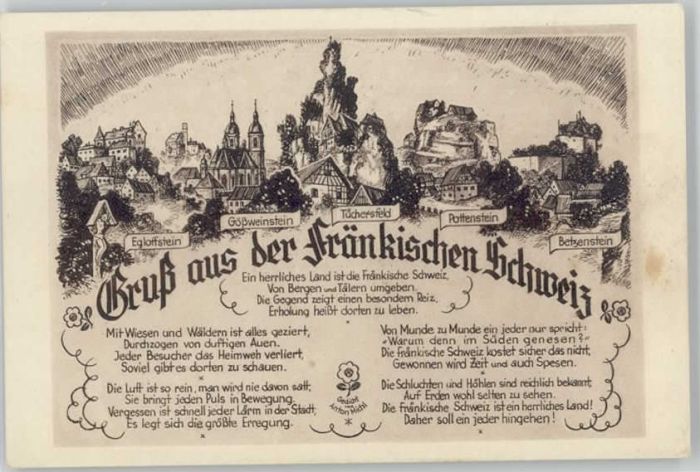 Tuechersfeld gloffstein Gössweinstein Pottenstein Be