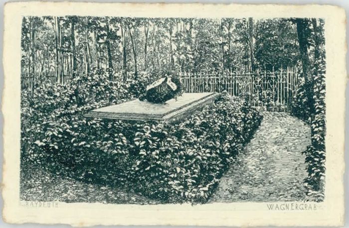 BAYREUTH Bayern Wagnergrab Kuenstlerkarte