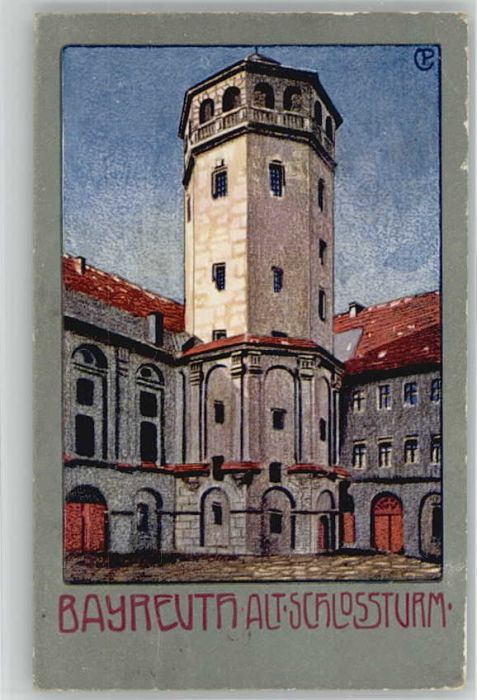 Bayreuth Schlossturm Künstlerkarte