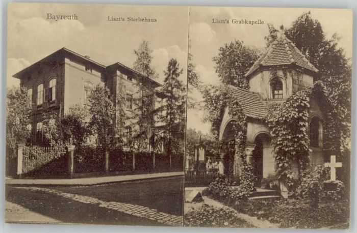 Bayreuth Liszt Sterbehaus Grabkapelle