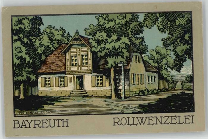 Bayreuth Rollwenzelei KünstlerOtto Schneider