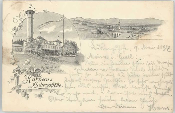 Lauf Pegnitz Lauf Kurhaus Ludwigshöhe Künstlerkarte