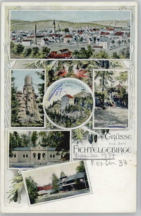 Marktredwitz Alexanderbad Ruine Weissenstein Luisenb