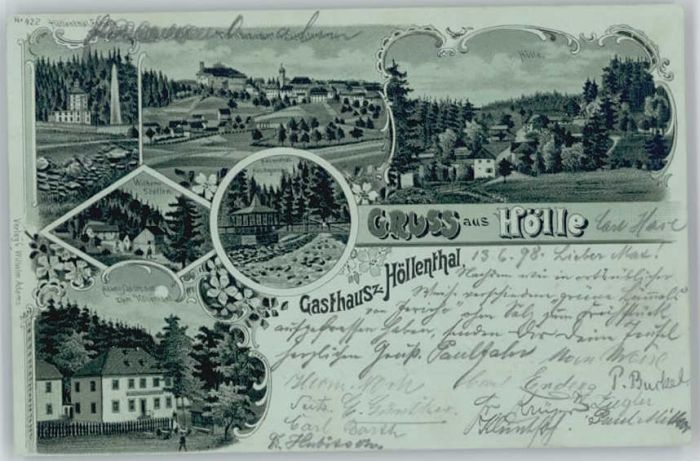 Hoelle ichtenberg Hoellenthal-Fabrik Gasthaus zum Hoellenthal  x 1898