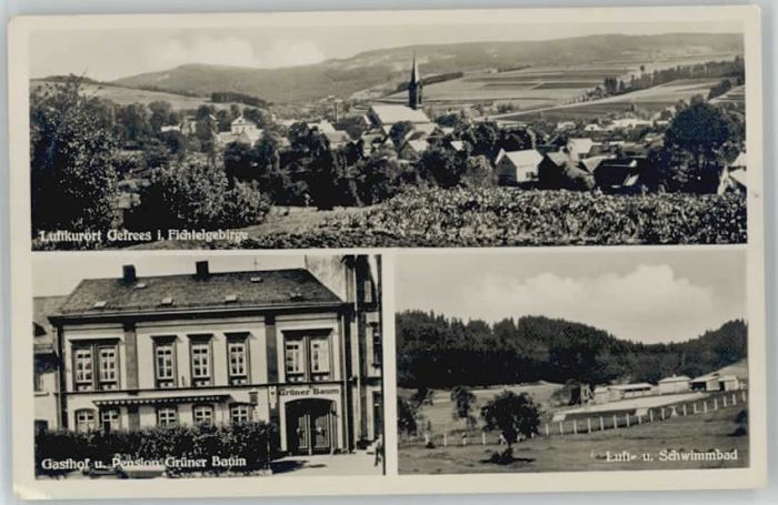 Gefrees Gasthof Gruener Baum Schwimmbad x 1934