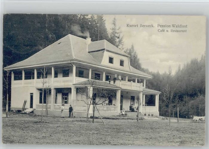 Bad Berneck Cafe Restaurant Waldlust x 1913