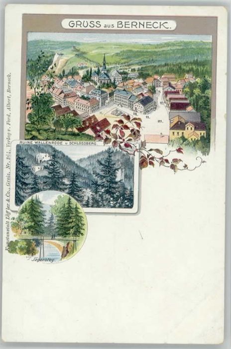 Bad Berneck Schlossberg Ruine Wallenrode Jaegersteg