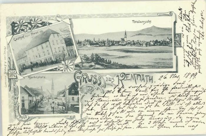 Kemnath Stadt Gasthof zur Post Marktplatz x 1899