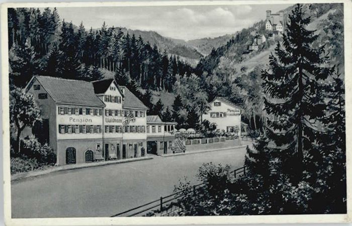 Berneck Altensteig Pension Waldhorn  * 1940
