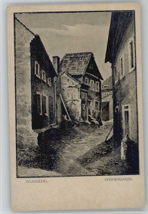 Wunsiedel Weihergasse Künstlerkarte * 1921-1965
