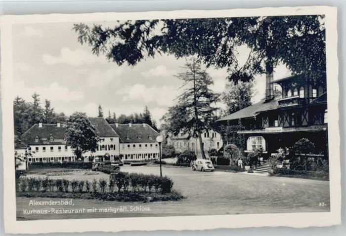 Bad Alexandersbad Kurhaus-Restaurant Schloss * 1921-1965