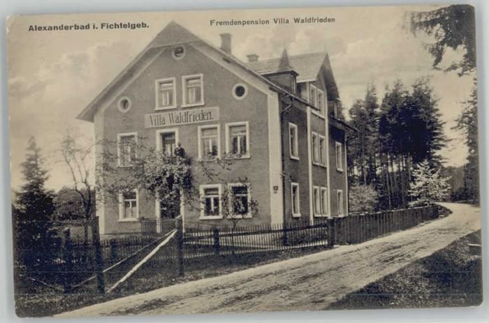 Bad Alexandersbad Fremdenpension Villa Waldfrieden x 1928