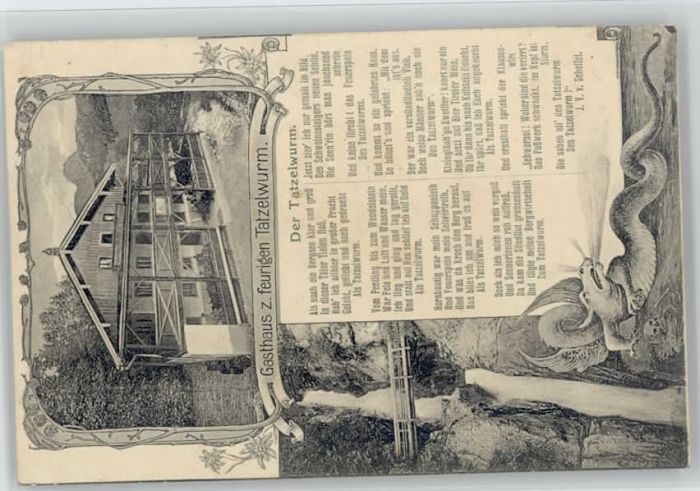Tatzelwurm Gasthaus zum feurigen Tatzelwurm * 1890-1920